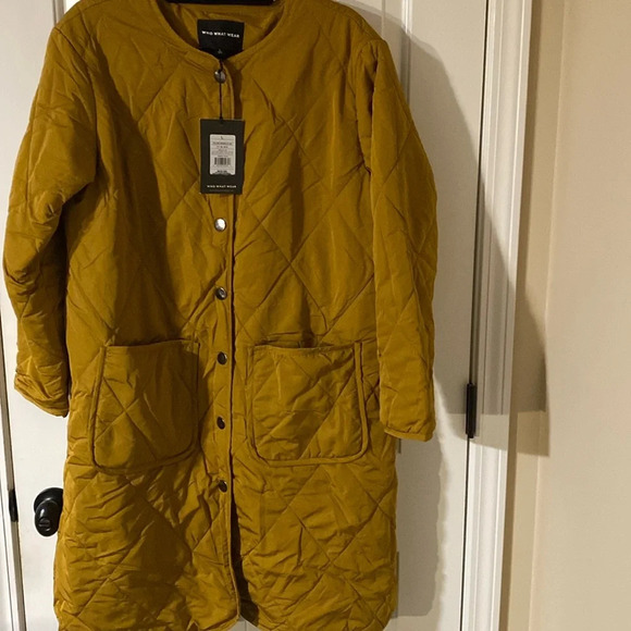 Who What Wear Quilted Long Jacket Size L - Picture 1 of 7